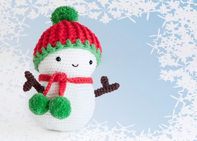 amigurumi muñeco nieve snowman