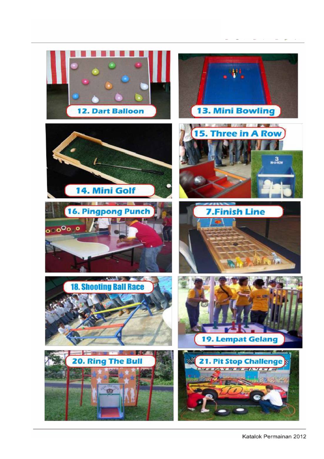 . RENTAL CARNIVAL GAMES