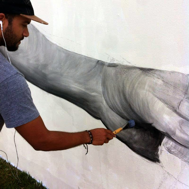 Work In Progress By Evoca1 On The Streets Of Miami, Florida For Art Basel 2013. 4