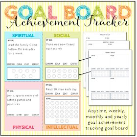 Primary Goal Board Artwork and Achievement Trackers Latter Day Saint Goal  Development 