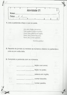 69 - Atividades de Matemática para 1º ano