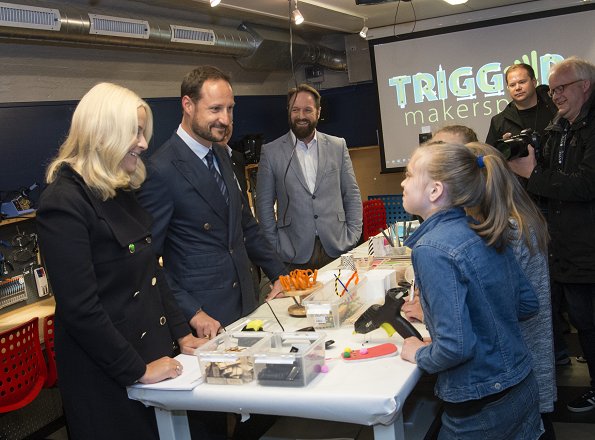 Crown Prince Haakon and Crown Princess Mette-Marit attend Starmus Festival 2017 in Trondheim. wore prada shoes