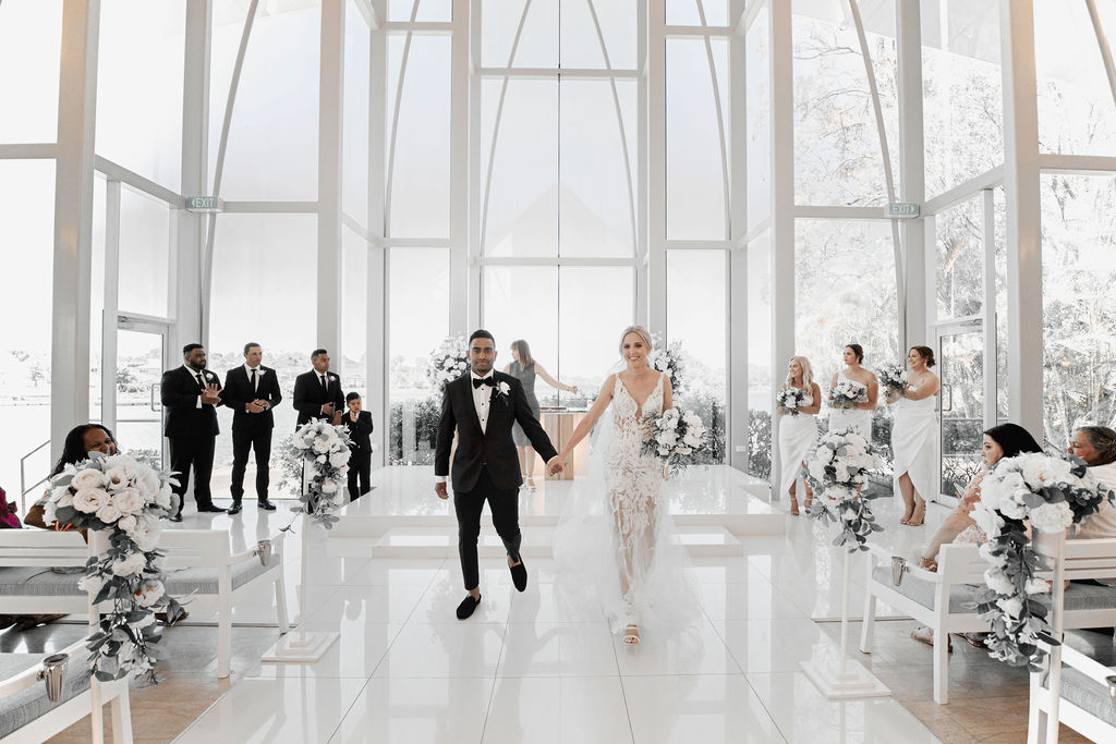 brooke and liam's white and gold wedding | to the aisle gold coast Dahlia and Grace Photography and Film weddings gold coast australia bridal gowns florals venue