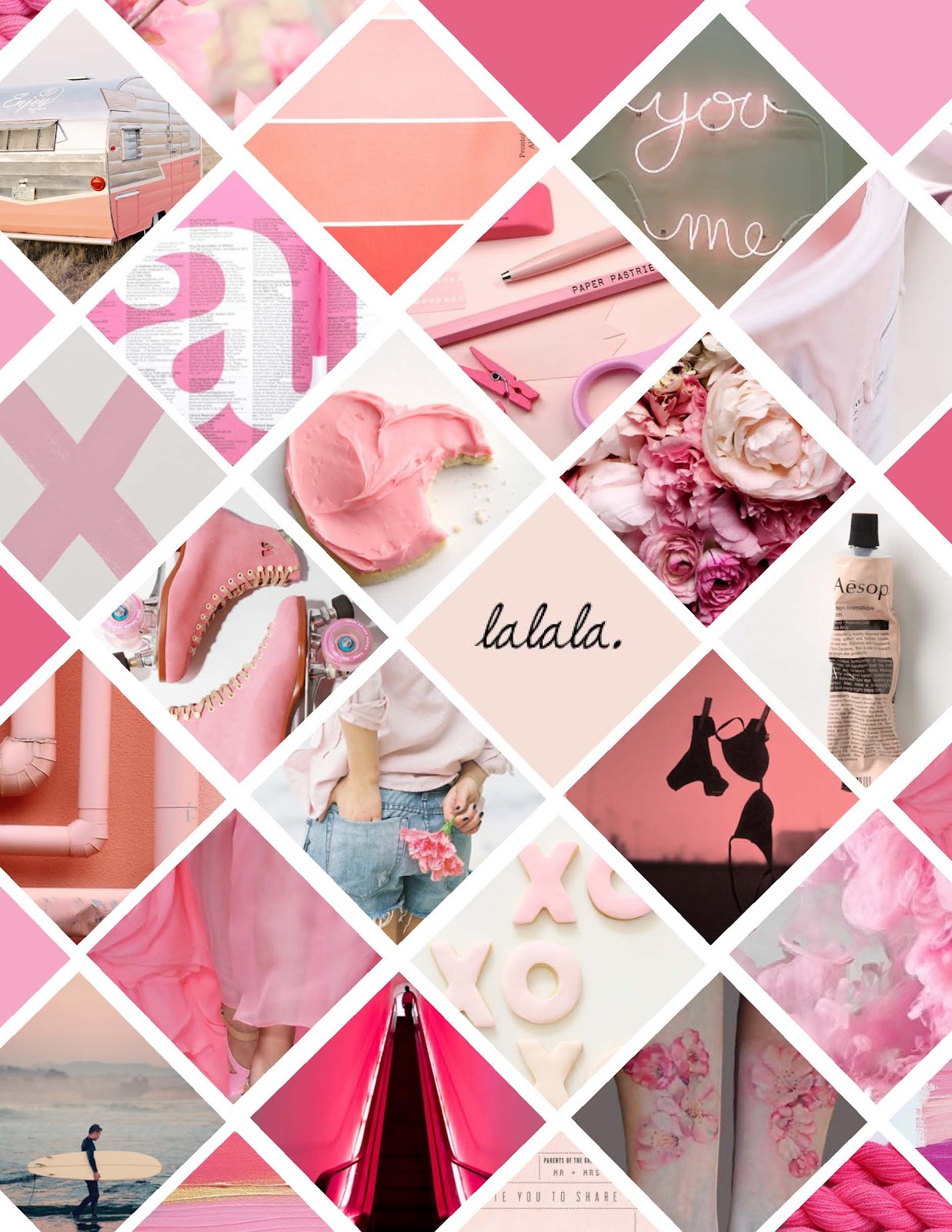Escape with Me PINK MOODBOARD