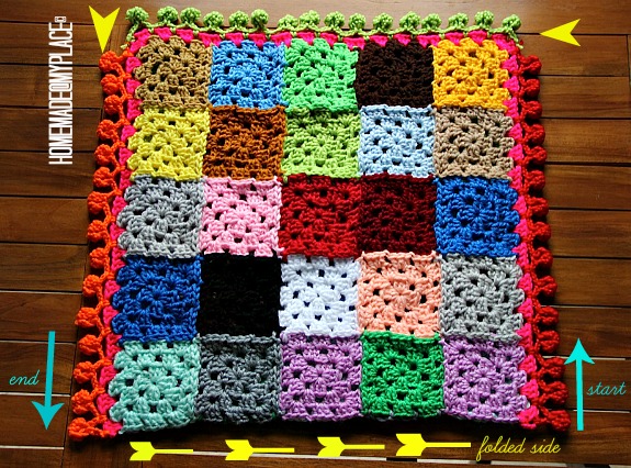 Crocheted Sunburst Granny Square Pattern - creative jewish mom