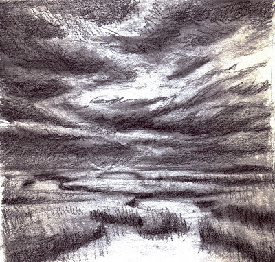 Marsh Labyrinth 2, Great Marsh, Cape Cod, drawing