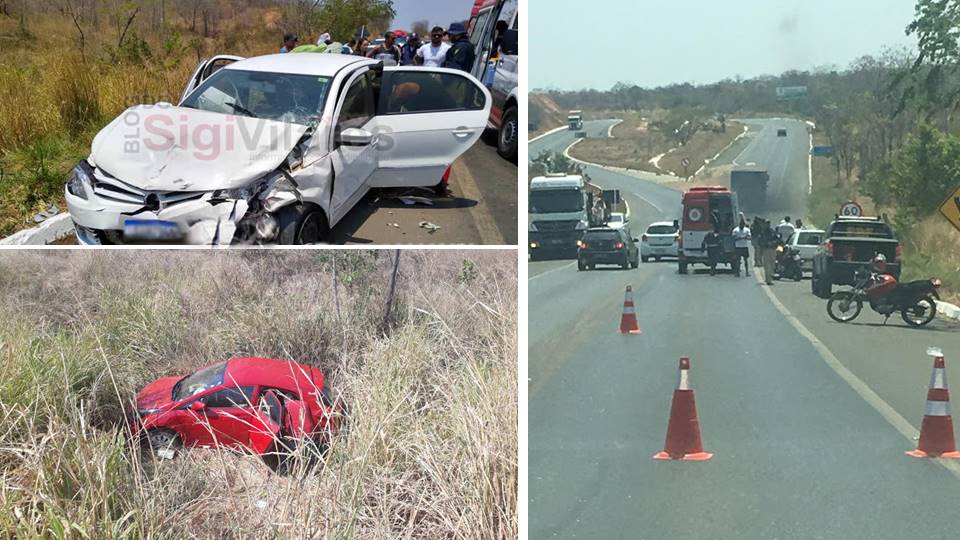 Barreiras: Uma mulher morta e 8 feridos em colisão entre três veículos na BR 242 Barreiras: Uma mulher morta e 8 feridos em colisão entre três veículos na BR 242