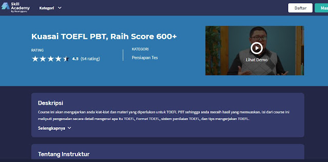 Belajar Online untuk Menaklukan Test TOEFL: Raihlah Score Diatas 600++