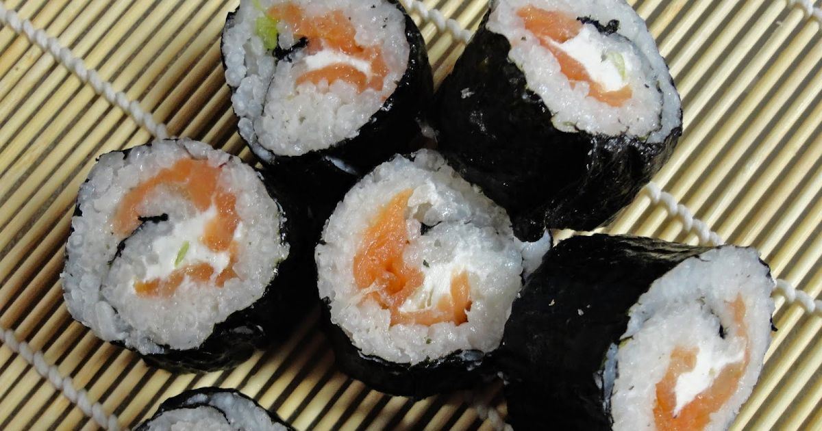 Sushi Rolls with Smoked Salmon, Avocado & Cream Cheese Recipe