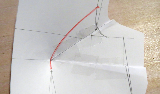 Pinza correctiva de sisa doblada y cerrada sobre el patrón