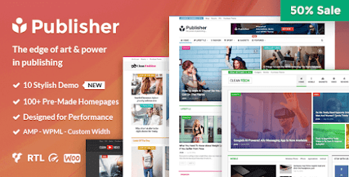 تحميل قالب Publisher v5.2.0 للوردبريس يدعم اللغة العربية