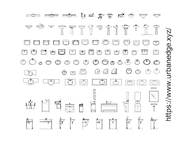 Wash Basin cad blocks