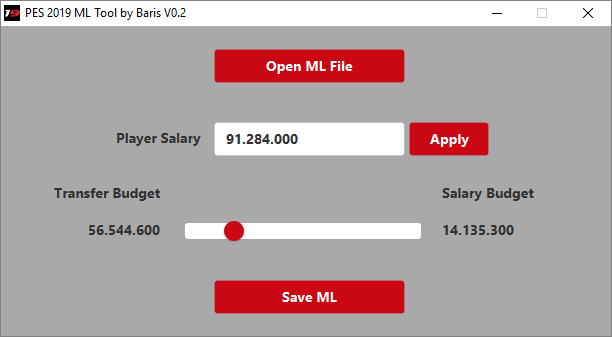 PES 2019 ML Tool V0.5 By Baris ~ PESNewupdate.Com | Free Download.