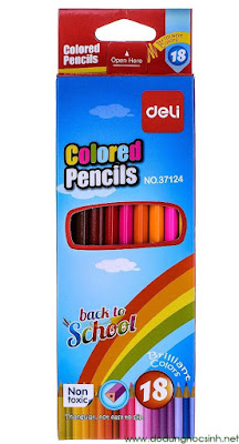 Bút chì màu Deli 31724 - 18 màu.