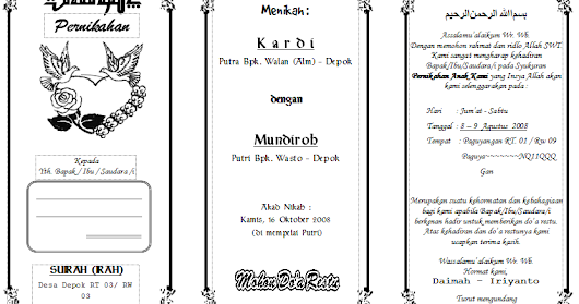 Download undangan pernikahan yang bisa diedit word Download undangan pernikahan yang bisa diedit word