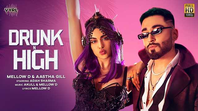 Drunk N High Hindi Lyrics - Mellow D & Aastha Gill | Adah Sharma