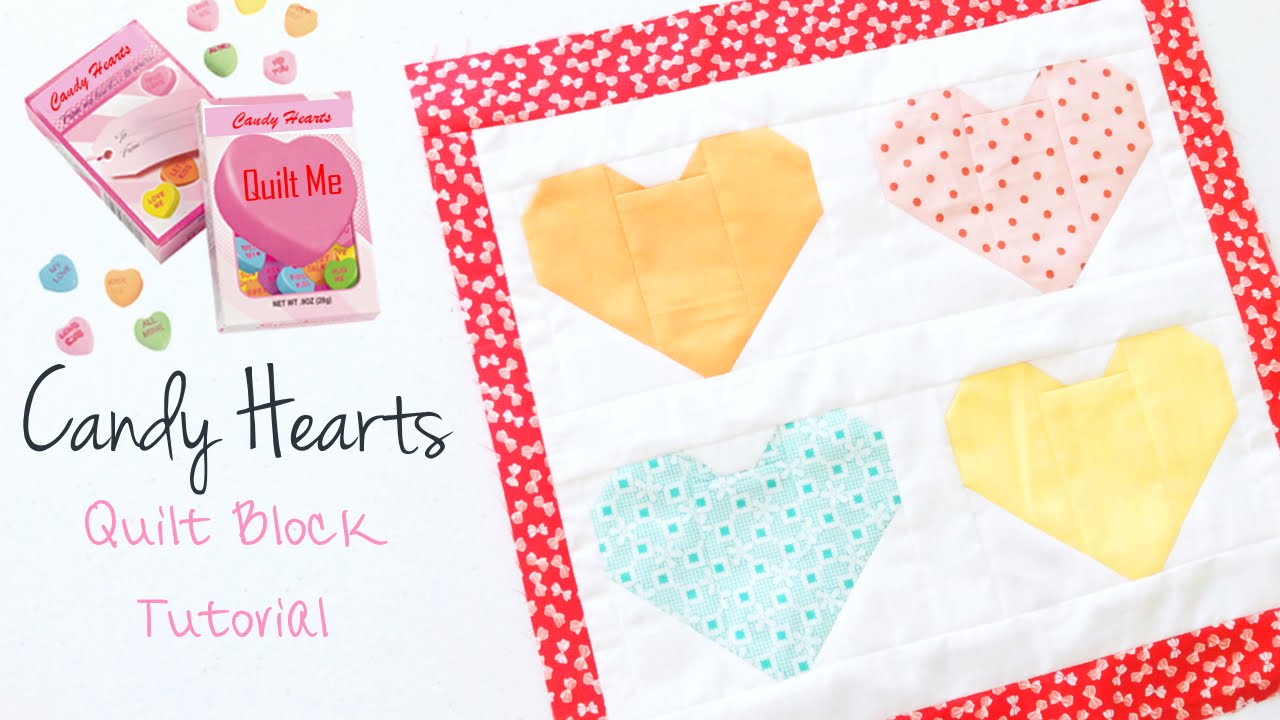 Candy Hearts Quilt Block Pattern