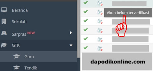 Cara Verifikasi Akun PTK di Dapodik Versi 2021