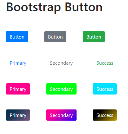 Button Bootstrap 3,4,5 Gradient Background