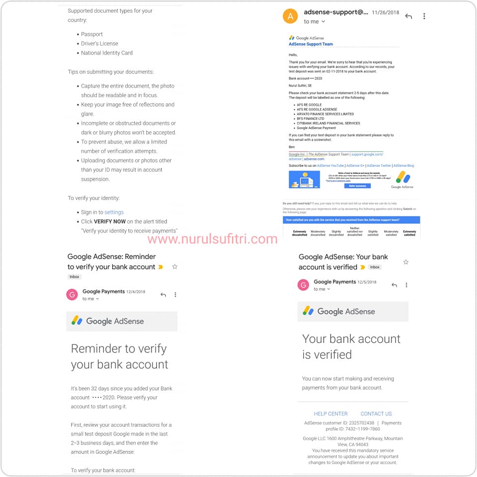 Pengalaman Pertama Gajian Google AdSense Cara Daftar dan Aktivasi Iklan Nurul Sufitri Travel Lifestyle Blog