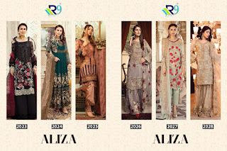 R9 Designer Aliza Georgette pakistani Suits wholesaler