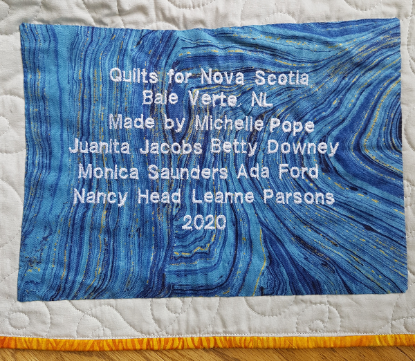Devoted Quilter Quilt for Nova Scotia