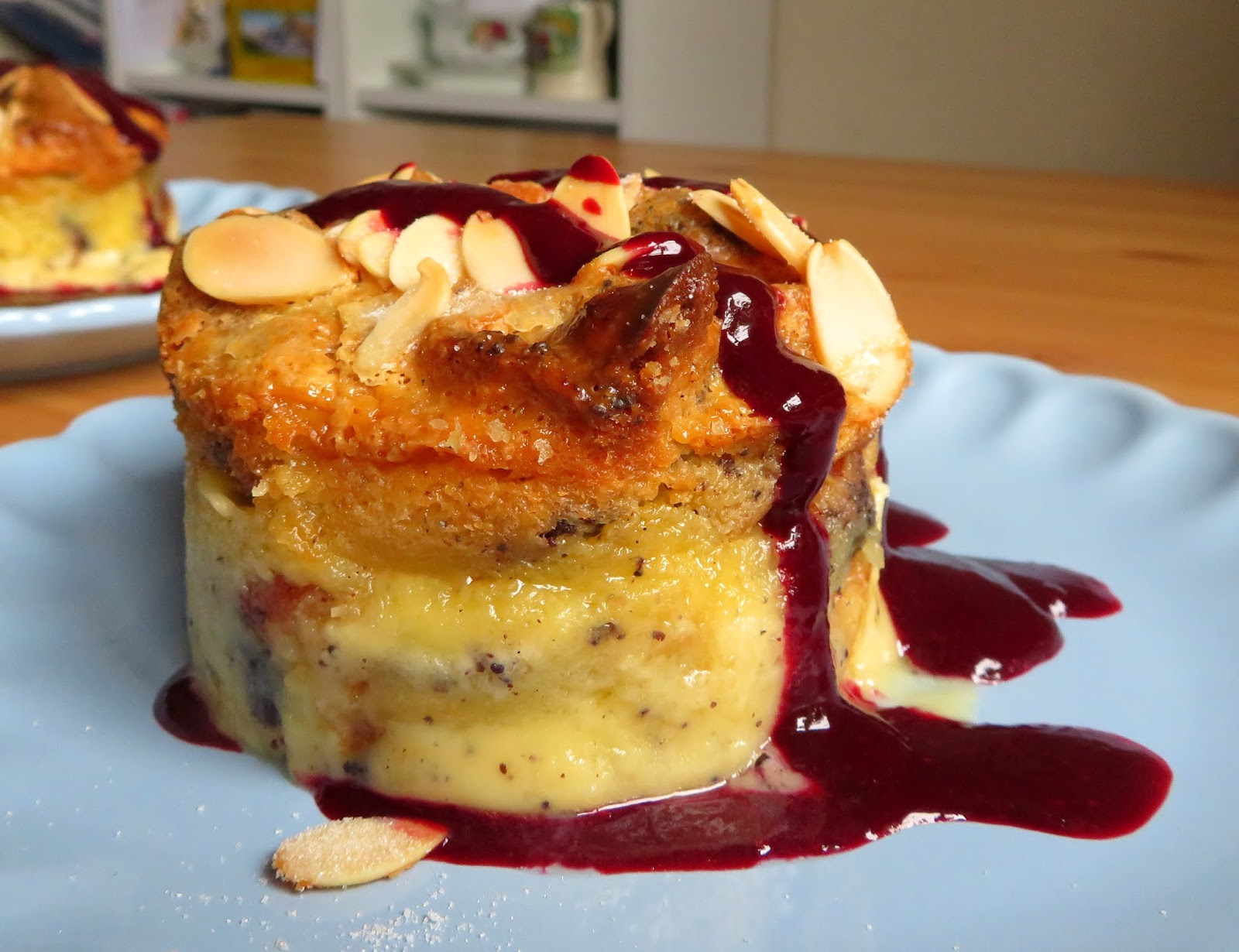 Sweet Almond Bread Pudding with Blackberry Sauce The English Kitchen