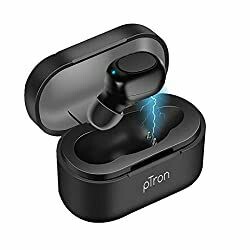 pTron Atom in-Ear Mono Bluetooth 5.0 Wireless Headphone, Built-in Mic, Clear Calls, Snug-fit Sweatproof Earbud, Voice Assistant, Passive Noise Cancelation Earphone & Smart One-Key Control