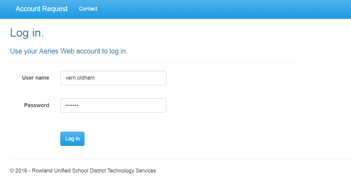 Technology Insights RUSD Aeries Account Request System