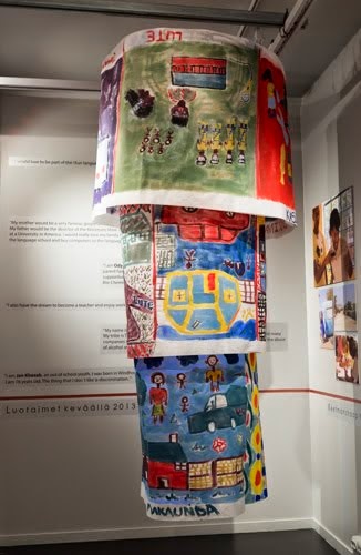 Participatory textile installation in Arktikum exhibition