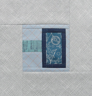 Modern quilt block using Tula Pink City Sampler pattern