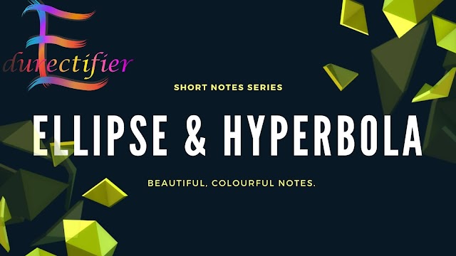 Conics Handwritten Short Notes For JEE MAin/ adv | Beautiful, Colourful Short Notes