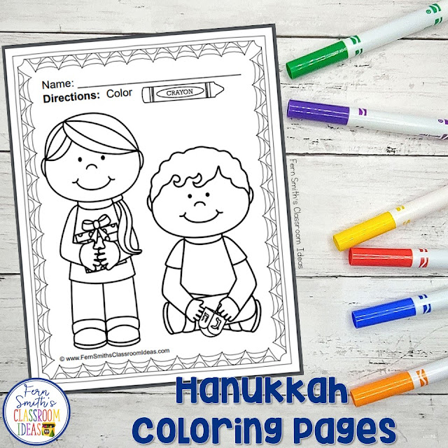 Hanukkah Coloring Pages - 18 Pages of Hanukkah Coloring Book Fun By Fern Smith's Classroom Ideas