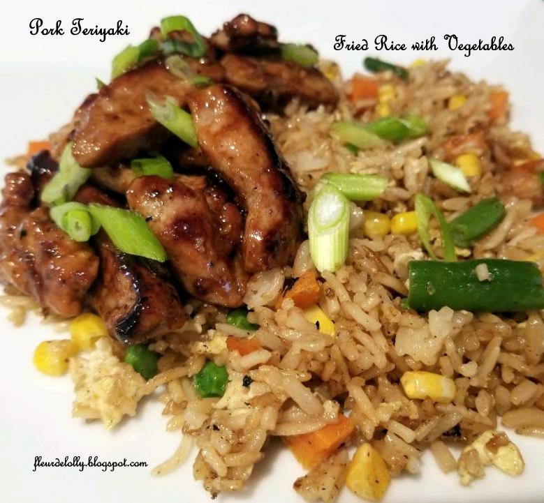 Fleur de Lolly Blackstone Griddle Teriyaki Pork and Fried Rice with