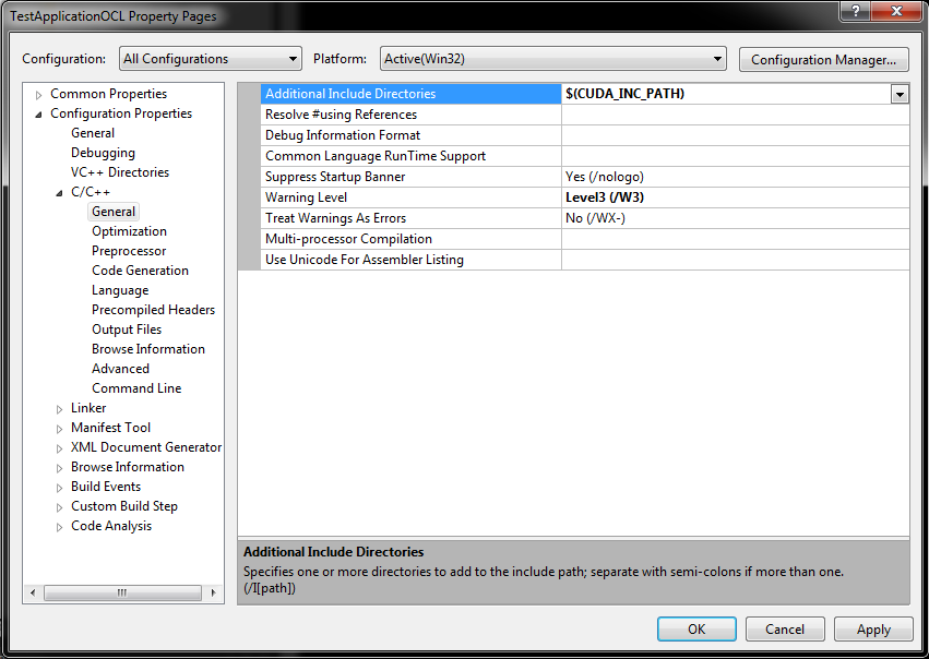Kode-Stuff: Setting up OpenCL in Visual Studio