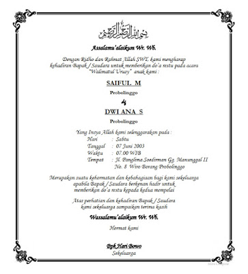 Download Template Undangan Pernikahan Word