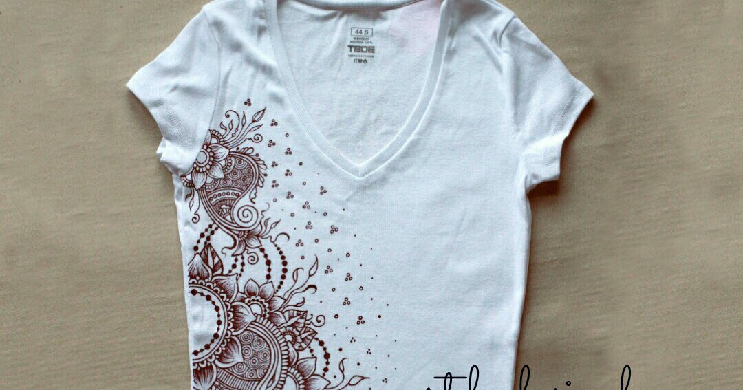Блог увлеченной мехенди: Футболка с классическим рисунком.