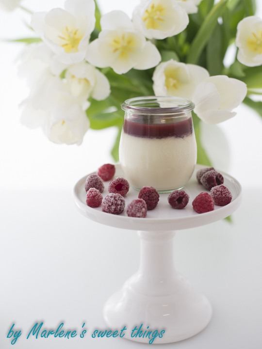 Panna Cotta mit Himbeer und Cranberry Fruchtsauce - Marlenes sweet things