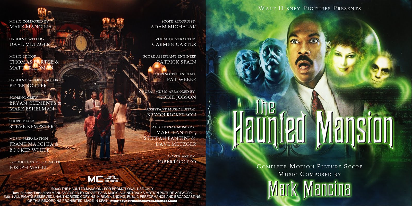 Soundtrack List Covers The Haunted Mansion Complete (Mark Mancina)