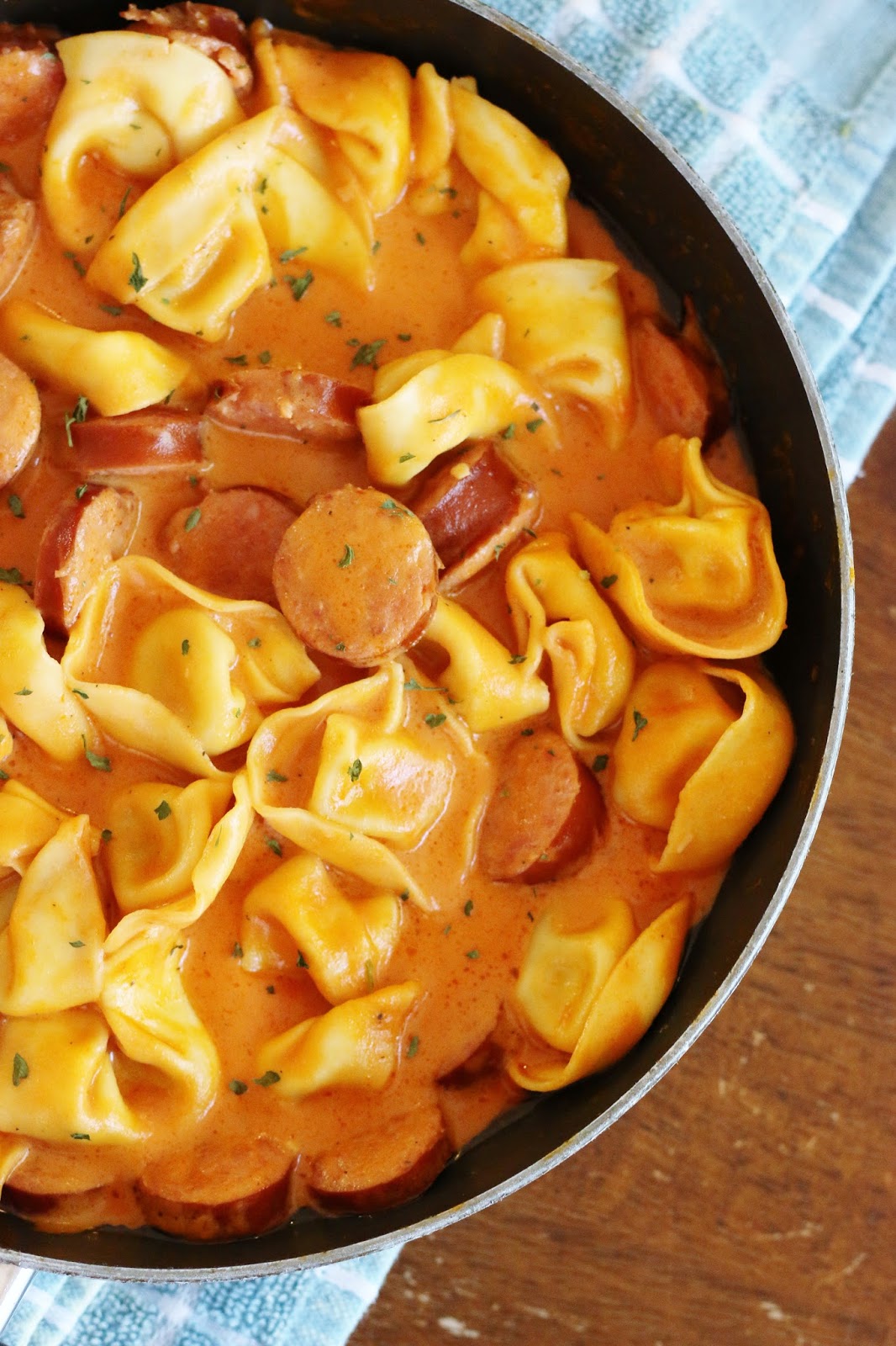 Cheesy Sausage Tortellini - The Happy Flammily