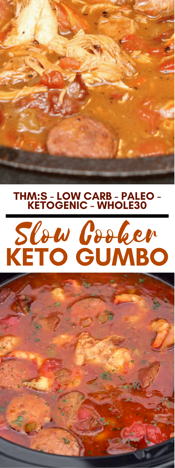 Keto Gumbo (Slow Cooker, THM:S, Low Carb, Paleo, Ketogenic, Whole30) #healthy #diet