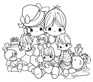 Dibujos para colorear de los Precious Moments