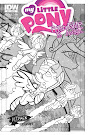 My Little Pony Friendship is Magic #21 Comic Cover Jetpack Black&White Variant