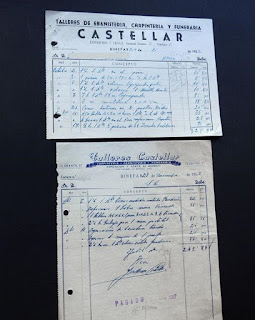 TALLERES DE CARPINTERIA - EBANISTERIA - FUNERARIA  CASTELLAR BINEFAR 1952-57