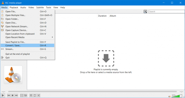 แปลงวิดีโอโดยใช้ VLC Media Player