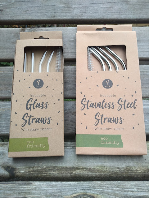 Reusable Stainless Steel and Glass Straws