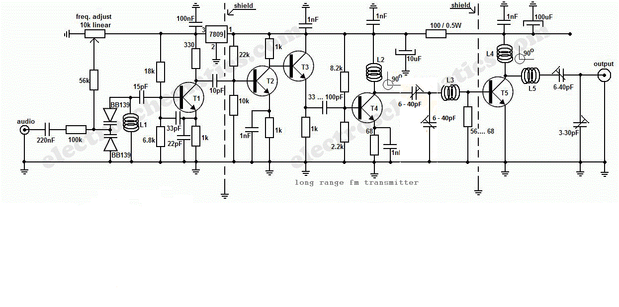 Long range fm transmitter circuit diagram