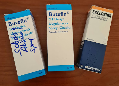 Butefin (Butenafine Hidroklorür) ve Exelderm (Naftifine Hidroklorür) Spreyleri