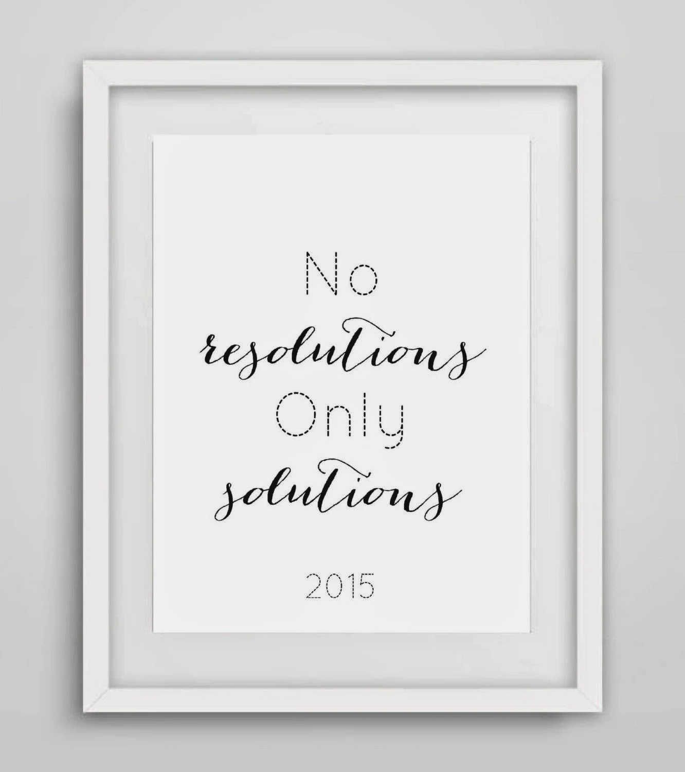 No resolutions only solutions 2015