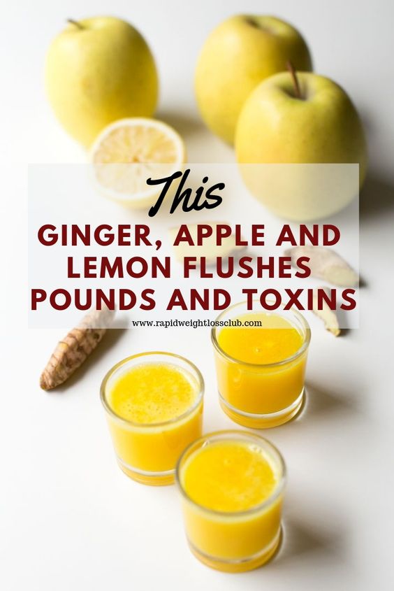 The Ginger, Apple and Lemon Flushes Pounds and Toxins Weight Loss